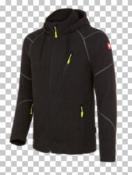 Hooded Fleece Jacket E S Motion 2020 Black Engelbert Strauss